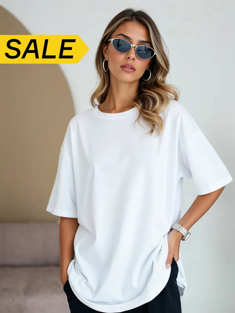 Белая футболка летняя хлопок - фото 1