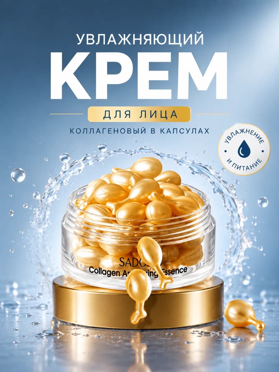 Увлажняющий крем для лица в капсулах антивозрастной