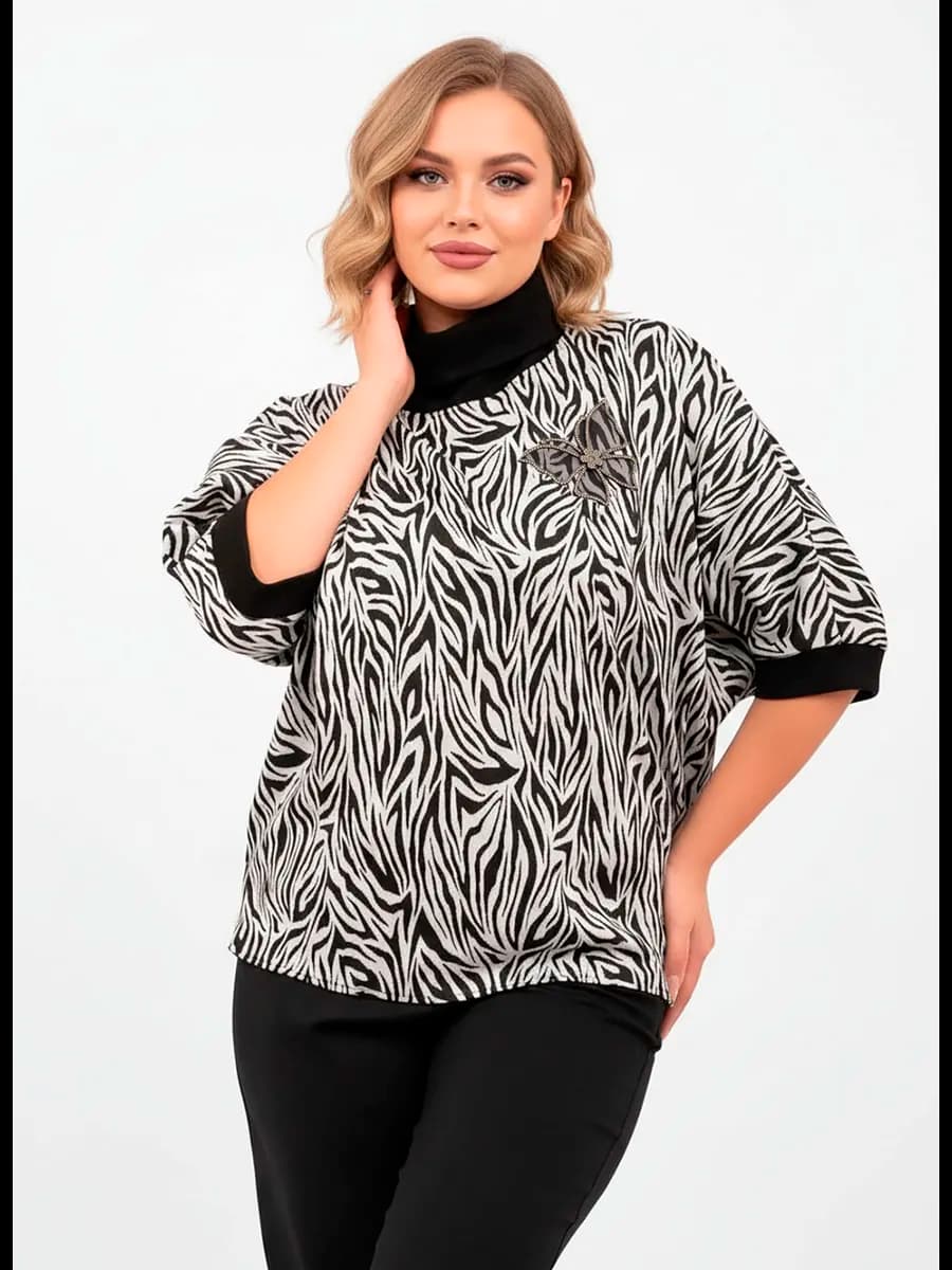 Кофта больших размеров офисная нарядная