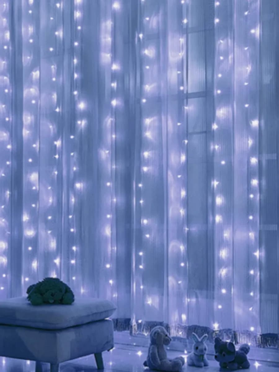 Гирлянда штора Капли росы