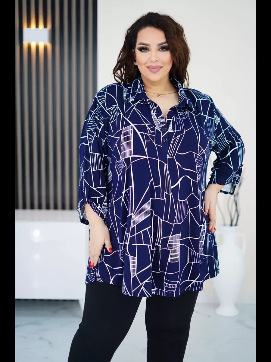 Туника стильная больших размеров плюс сайз