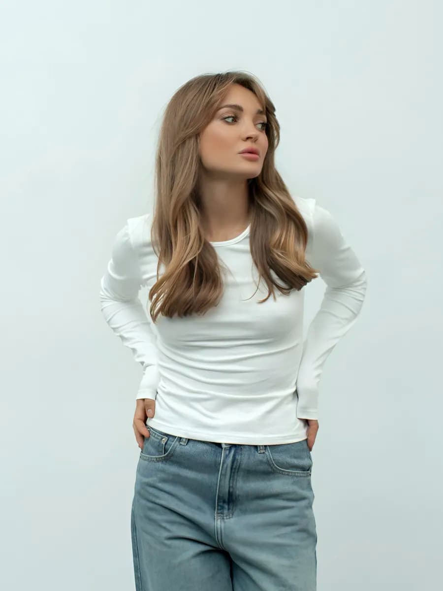 Облегающий лонгслив кофта y2k