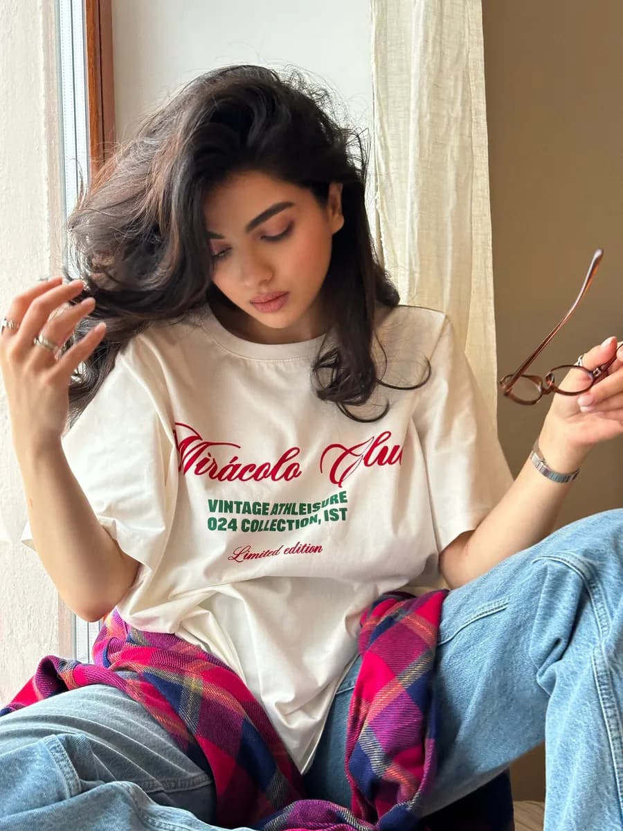 Футболка оверсайз с принтом - фото 1