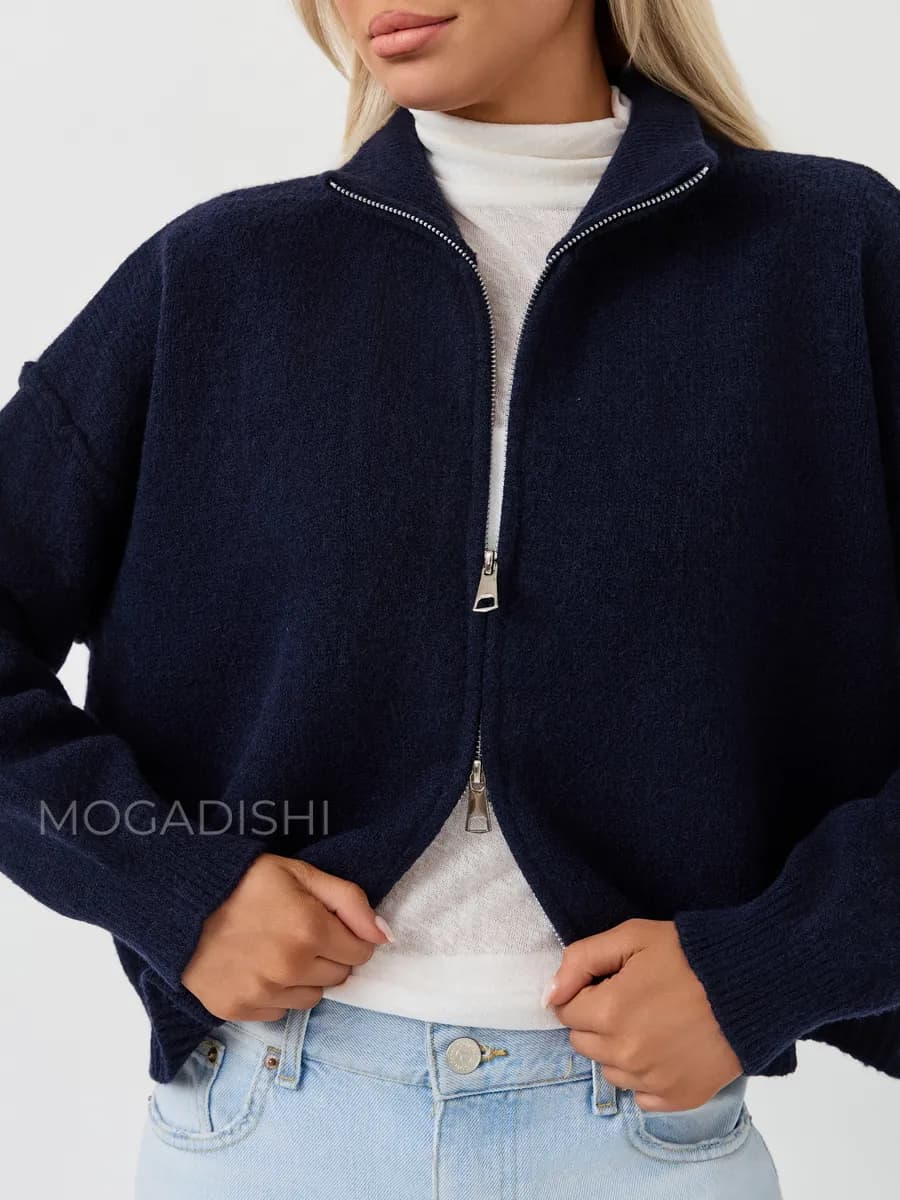 Свитер на молнии с горлом oversize