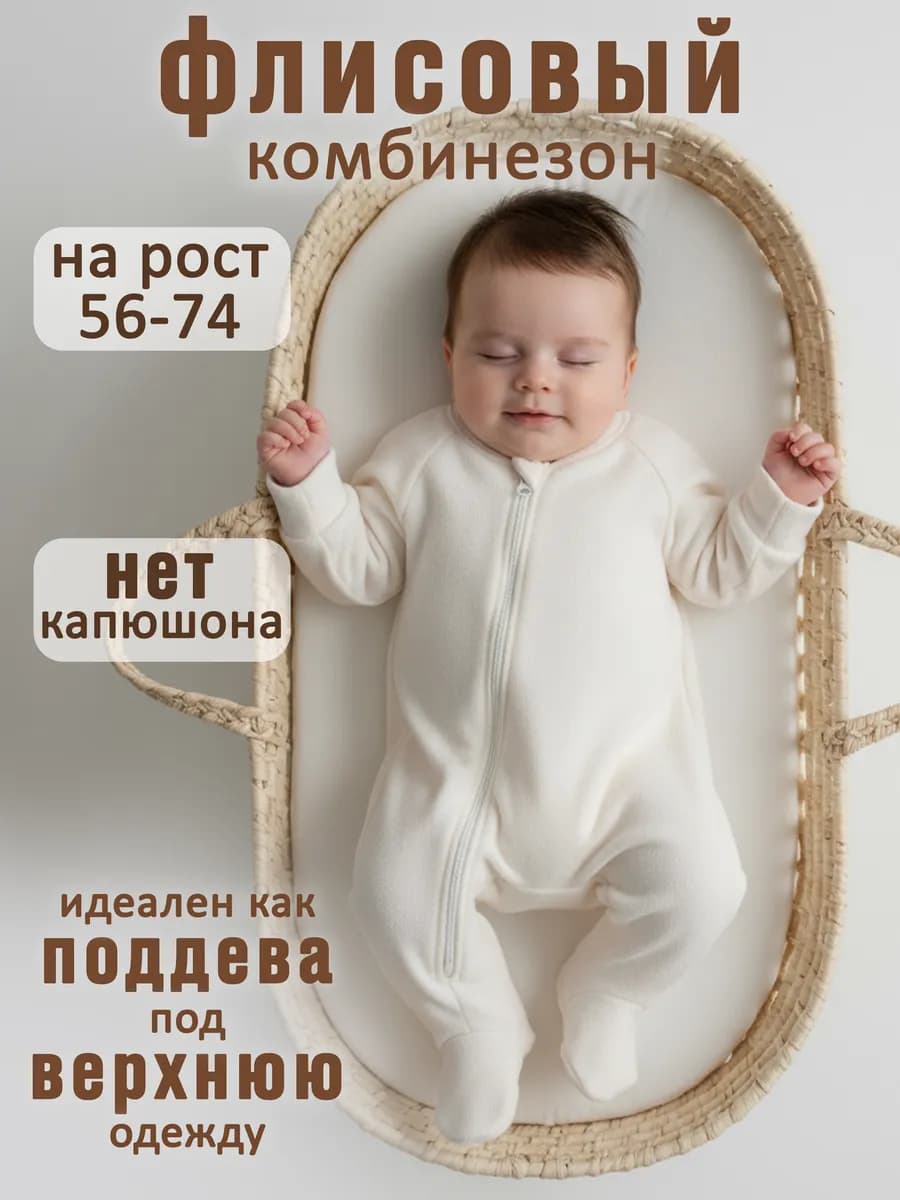 Комбинезон теплый для новорожденного поддева