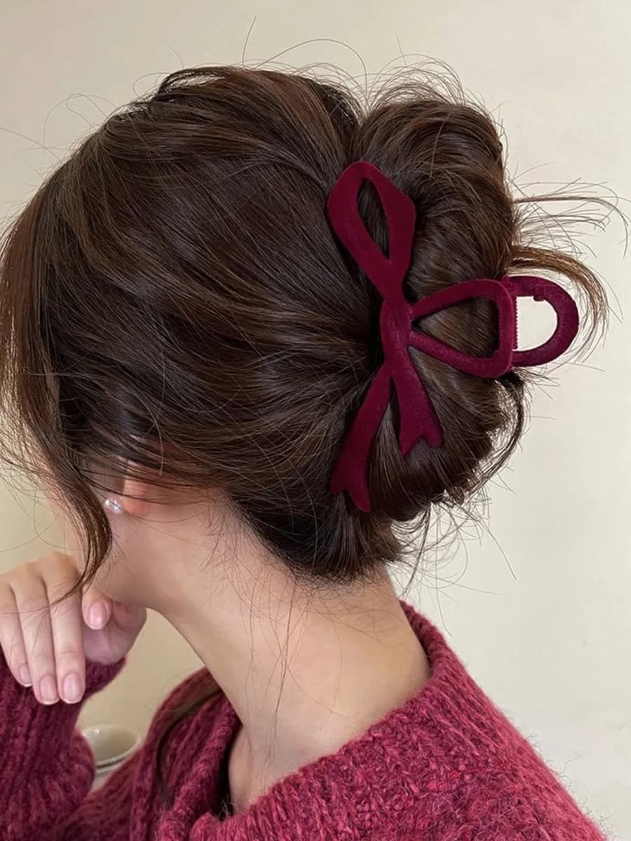 Крабик для волос большой бархатный y2k - фото 1