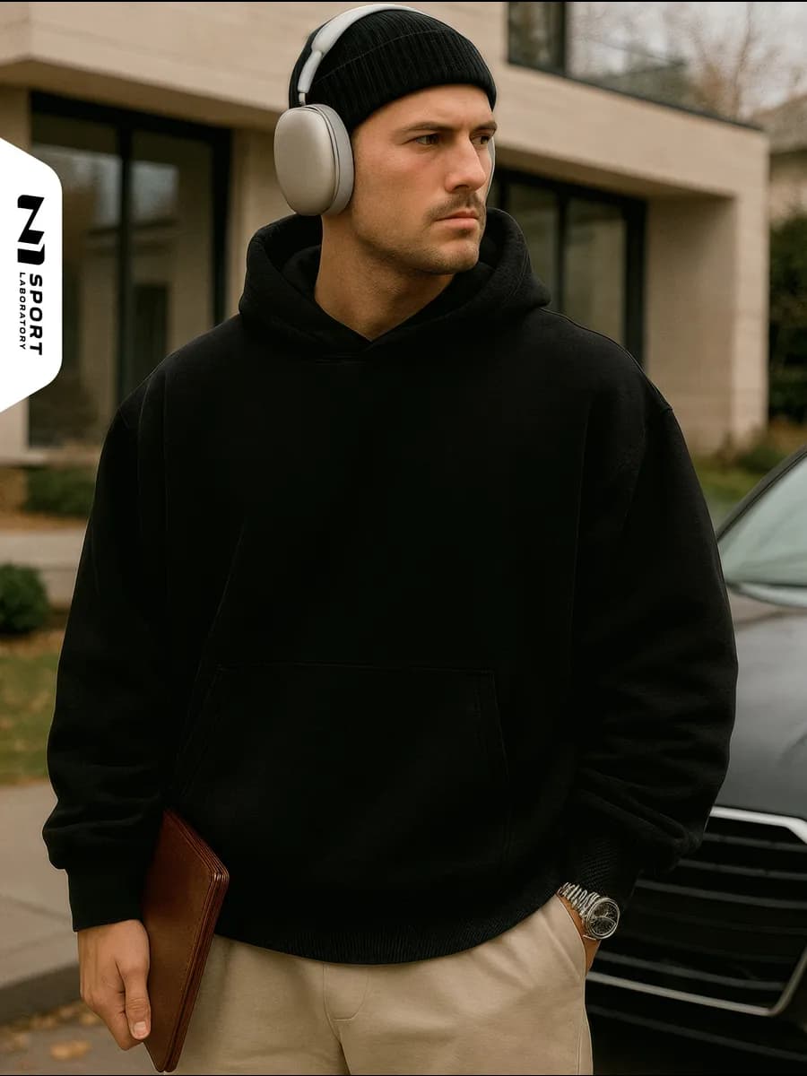 Оверсайз худи с капюшоном и начесом