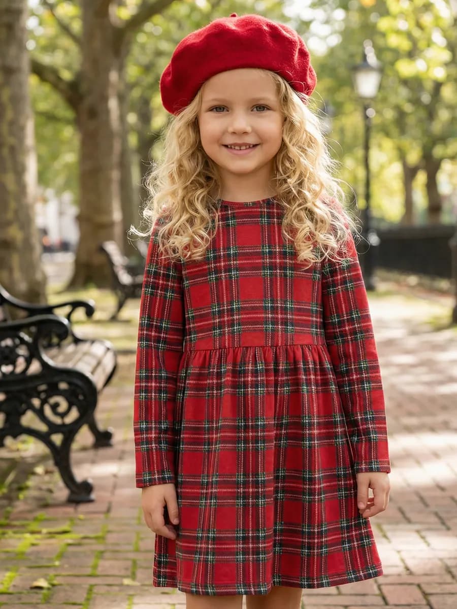 Платье в садик новогоднее праздничное с длинным рукавом