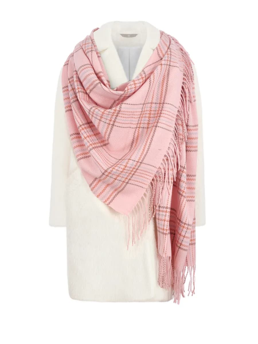 Шарф весна теплый в клетку