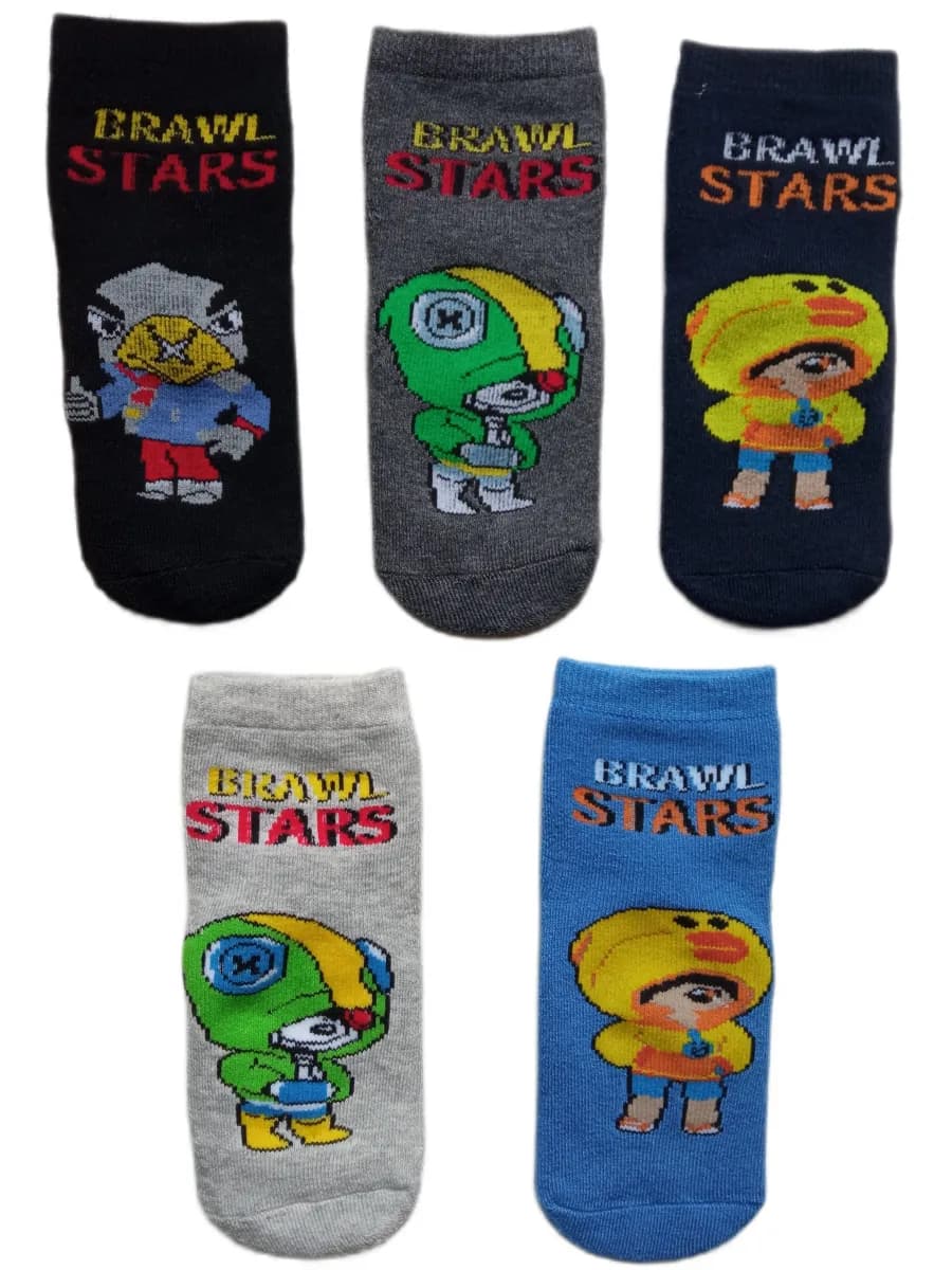 Носки махровые Бравл Старс набор 5 пар