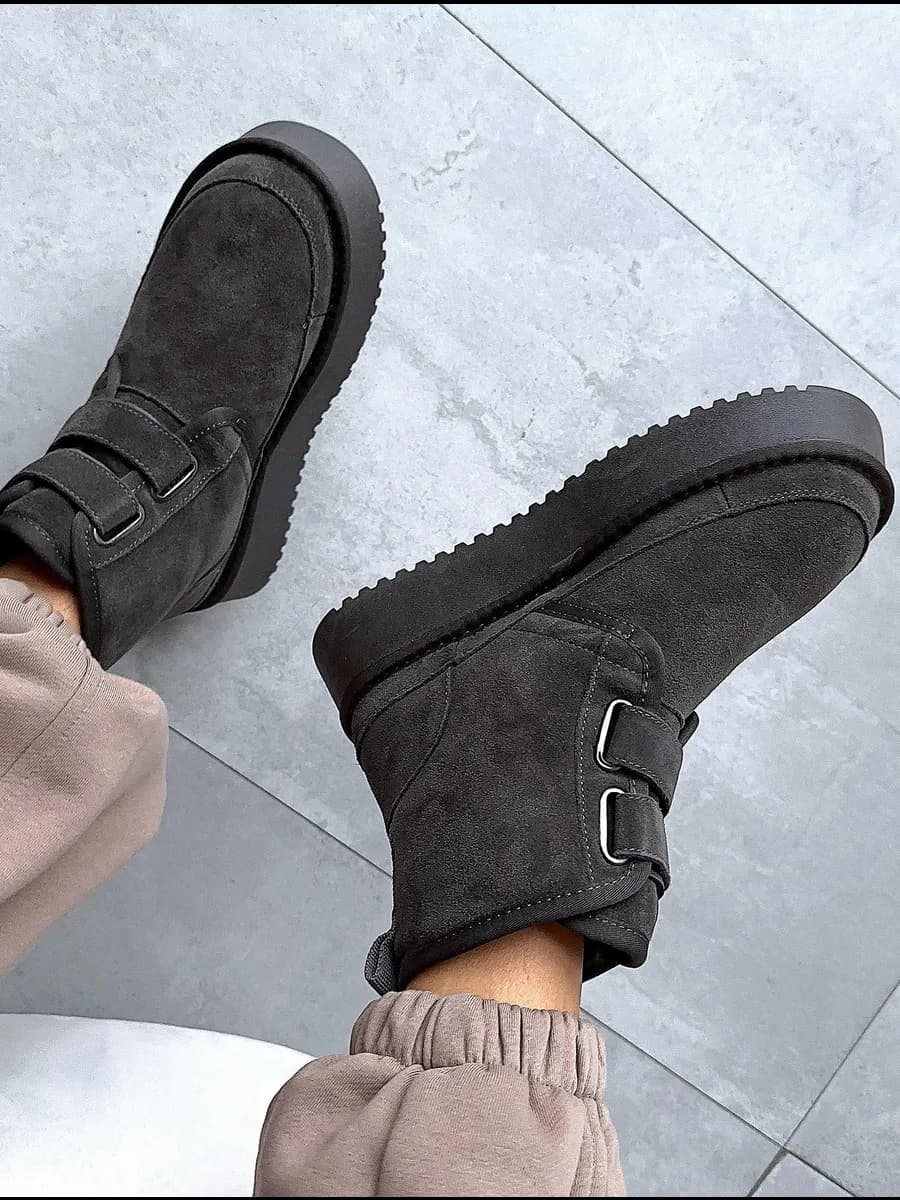 Угги на платформе зимние с липучками