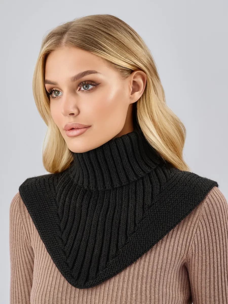 Манишка вязаная зимняя теплая