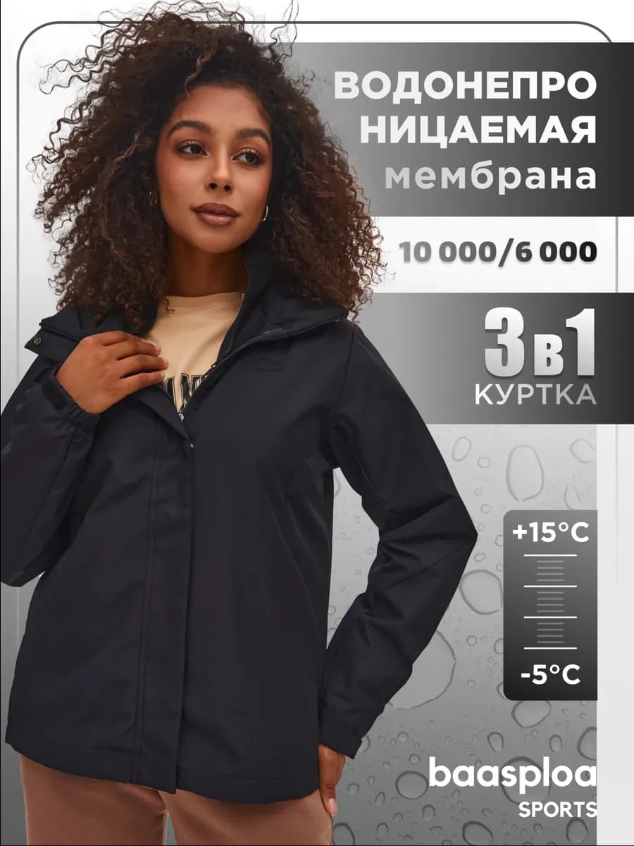 Ветровка мембранная спортивная с утепленной подстежкой