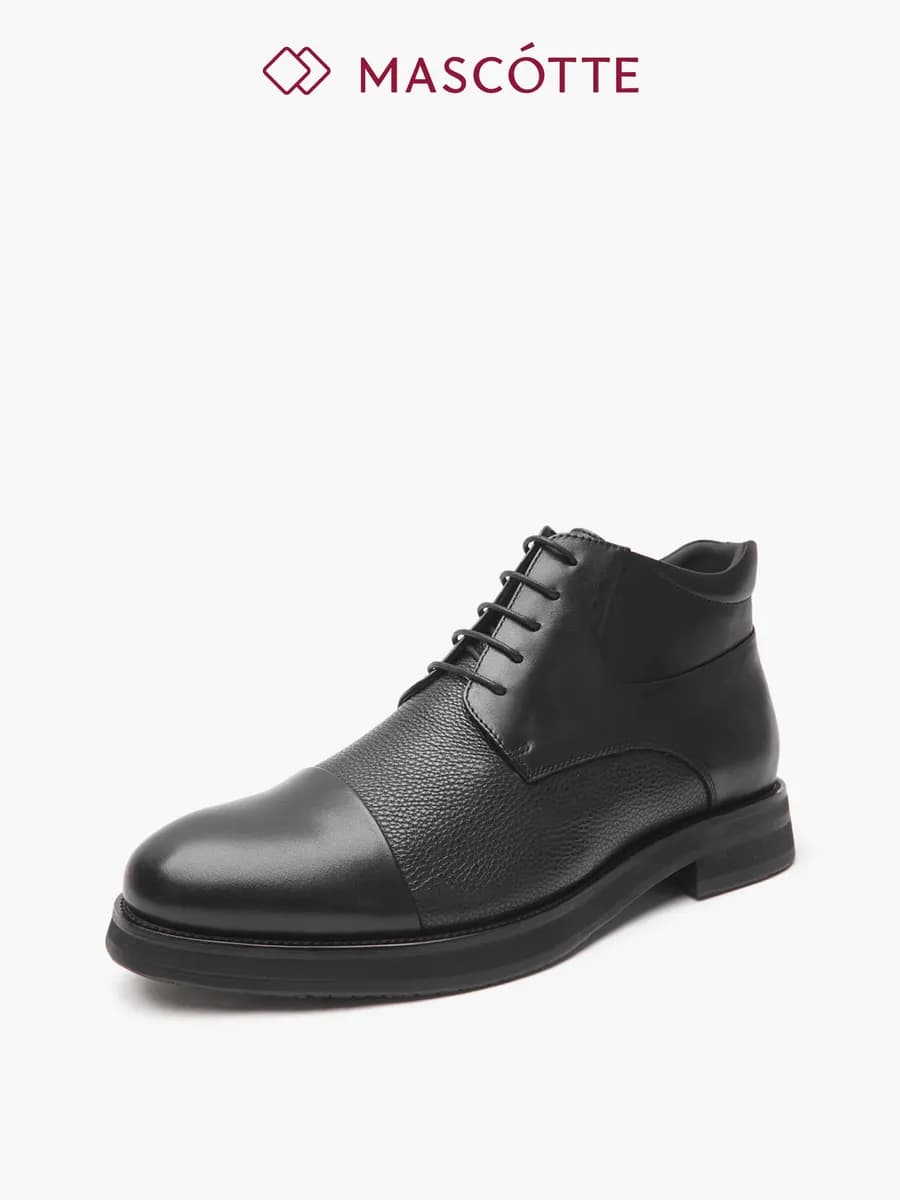 Ботинки демисезонные натуральная кожа черные