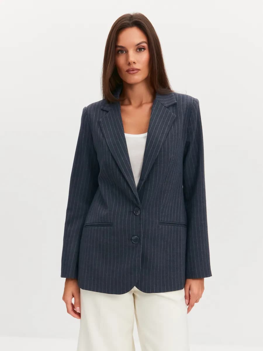 Жакет Пиджак удлиненный классический - фото 1