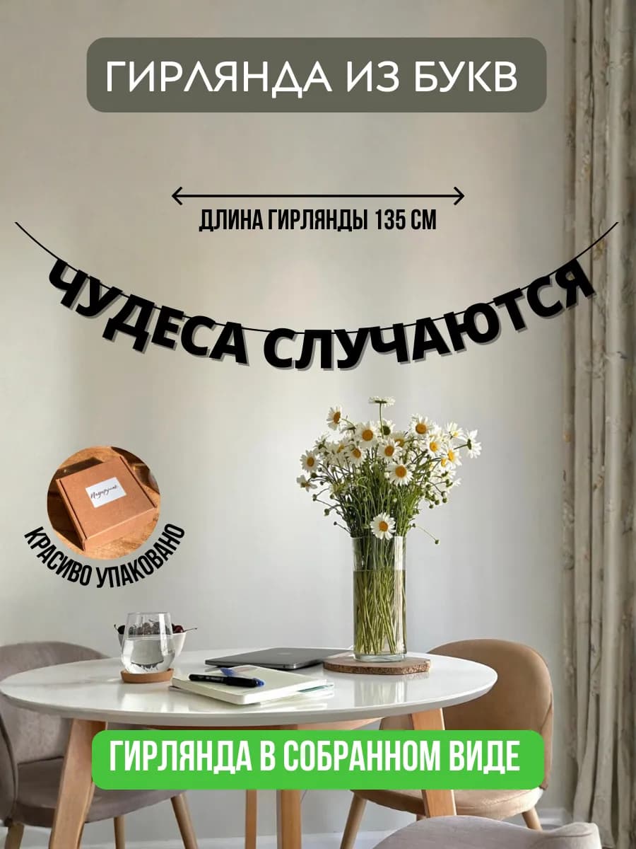 Гирлянда настенная Чудеса случаются