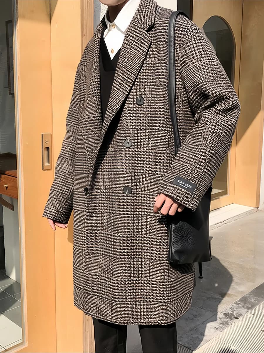 Пальто демисезонное длинное оверсайз классическое