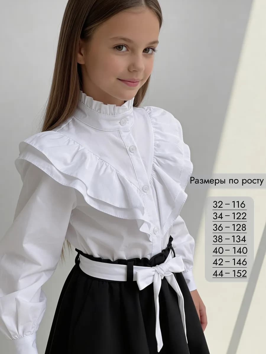 Блузка нарядная для начальной школы