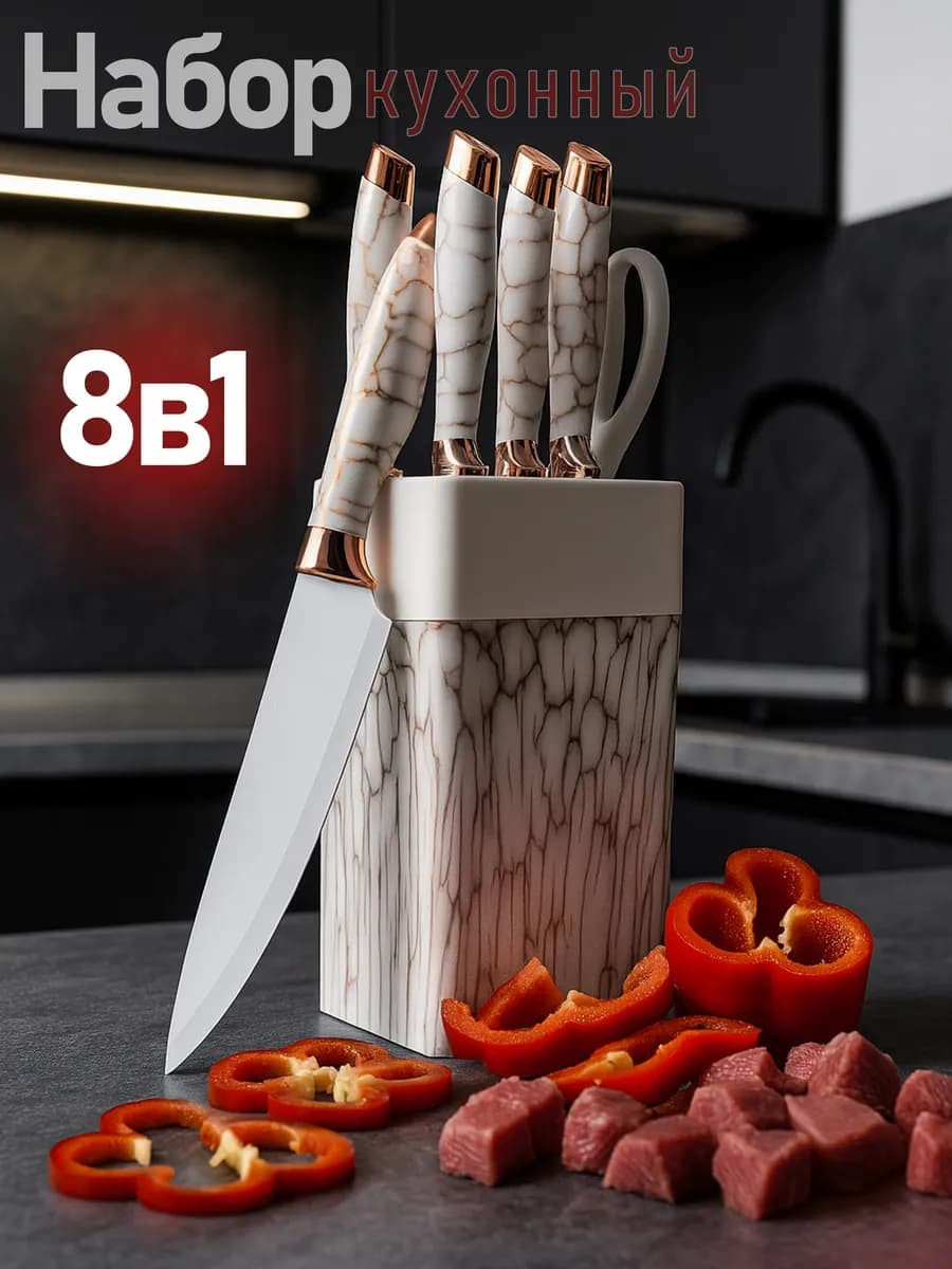 Ножи кухонные на подставке