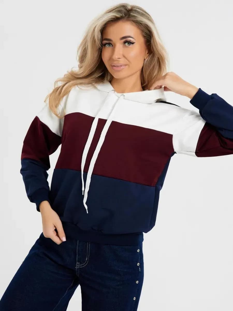 Худи лонгслив оверсайз с капюшоном трикотажное