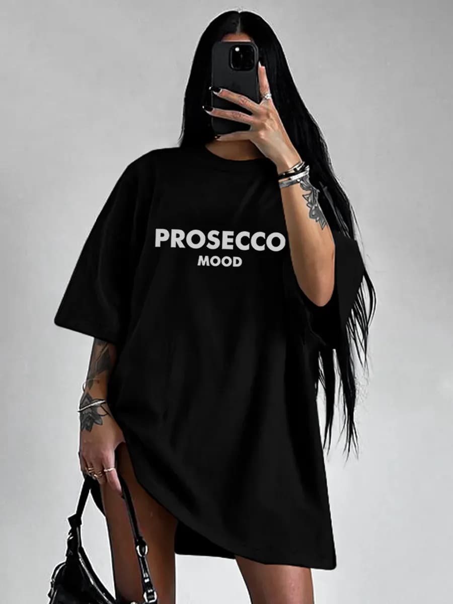 Оверсайз футболка с принтом Prosecco Просекко