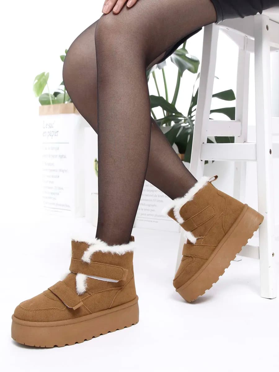Угги женские зимние с мехом коричневый