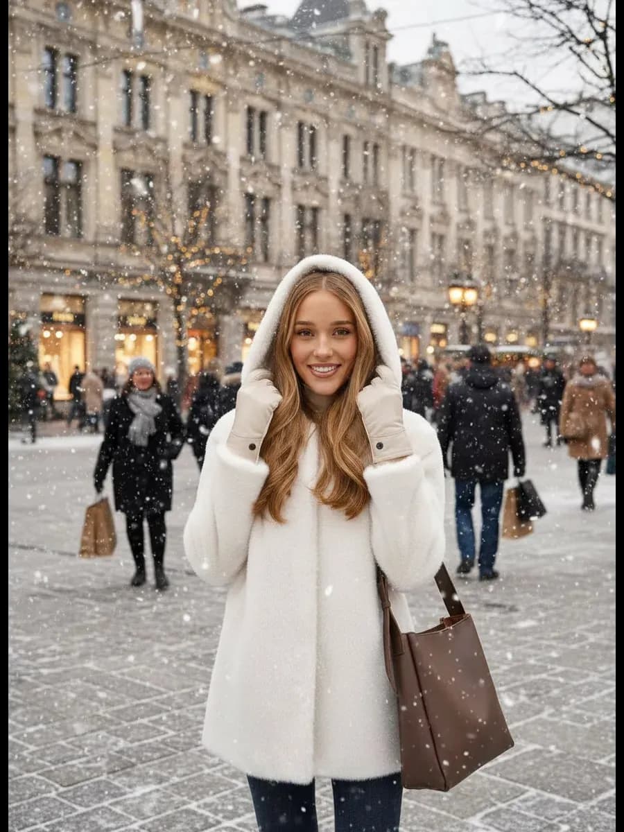 Шуба искусственная женская удлиненная