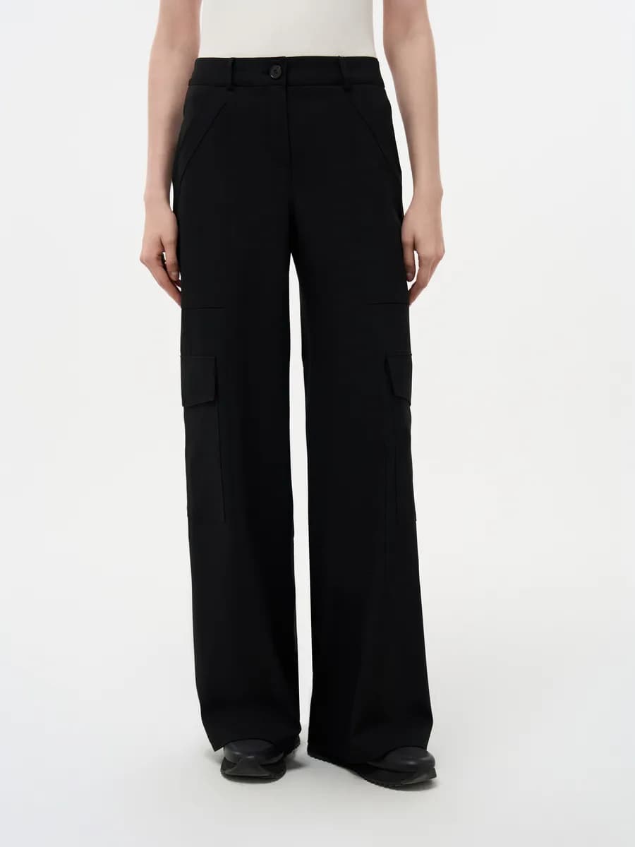 Брюки широкие карго летние