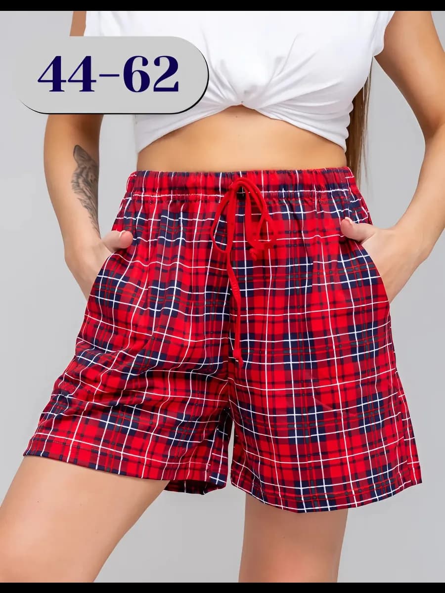 Шорты домашние пижамные в клетку