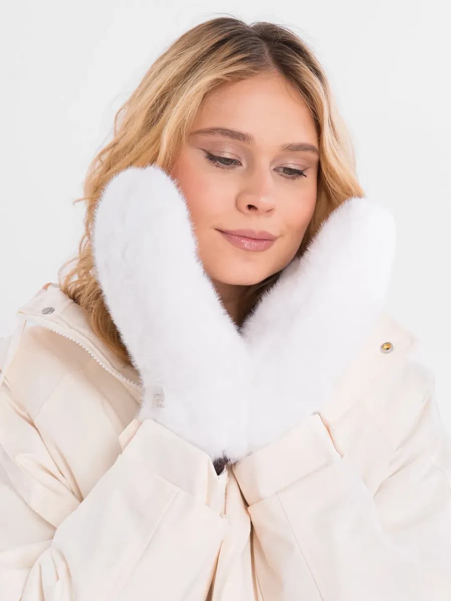 Варежки зимние пушистые