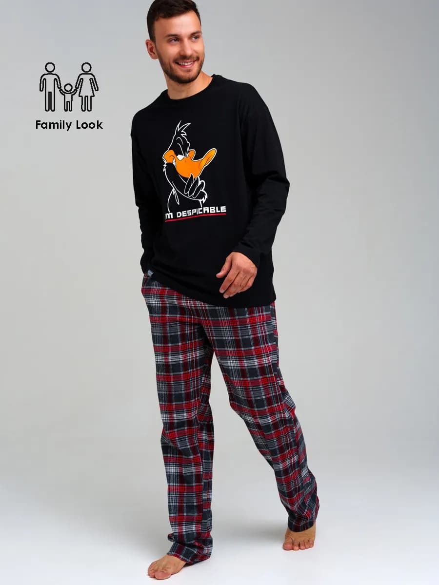 Пижама фланелевая лонгслив, брюки