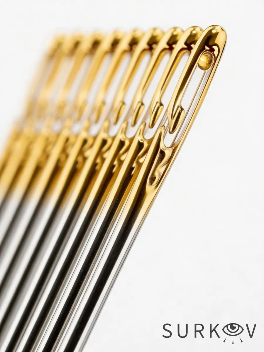 Иголки для шитья с боковым ушком для слабовидящих 12