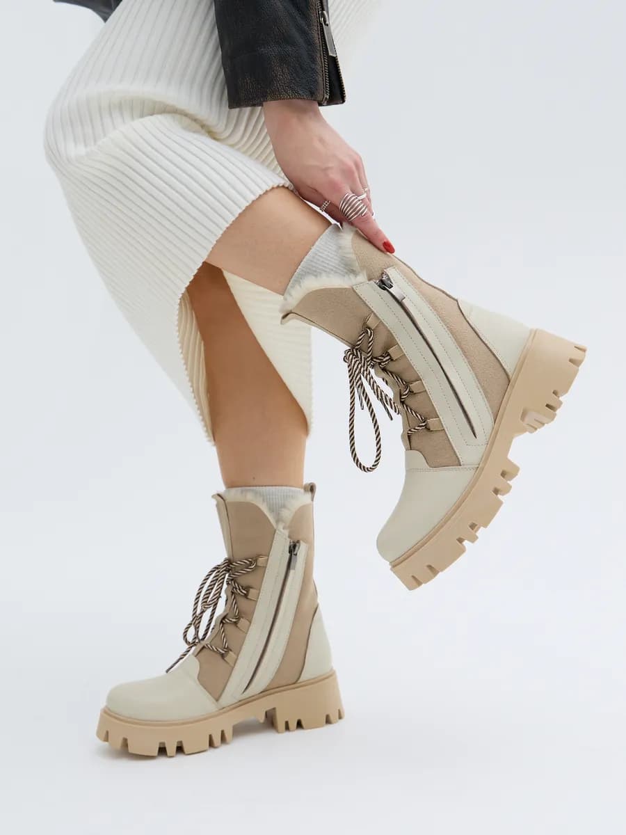 Ботинки зимние на толстой подошве