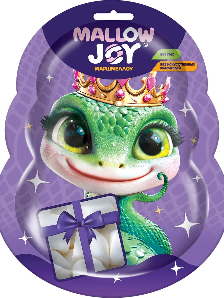 Маршмеллоу Змейки в подарочном пакете Mallow Joy, 50г