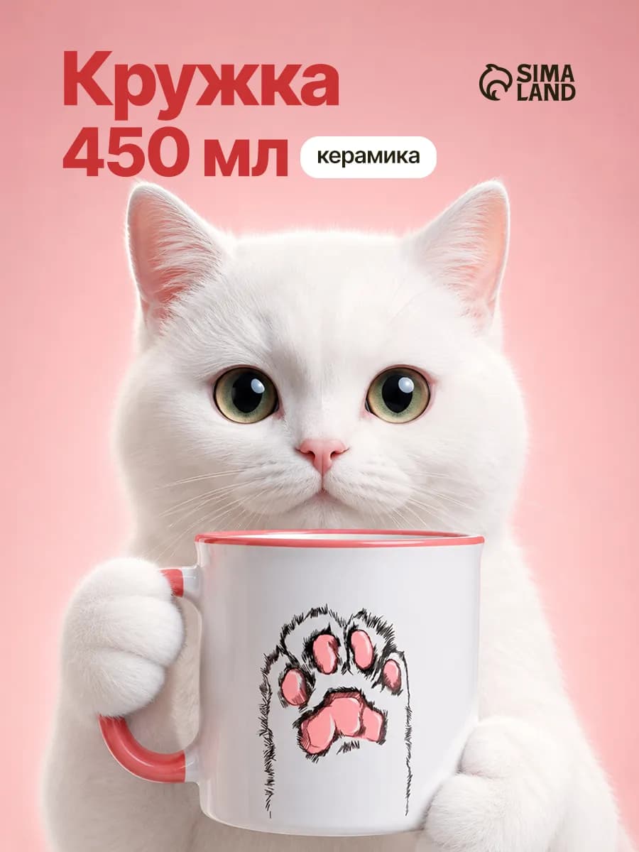 Кружка подарочная керамическая для чая и кофе, 450 мл