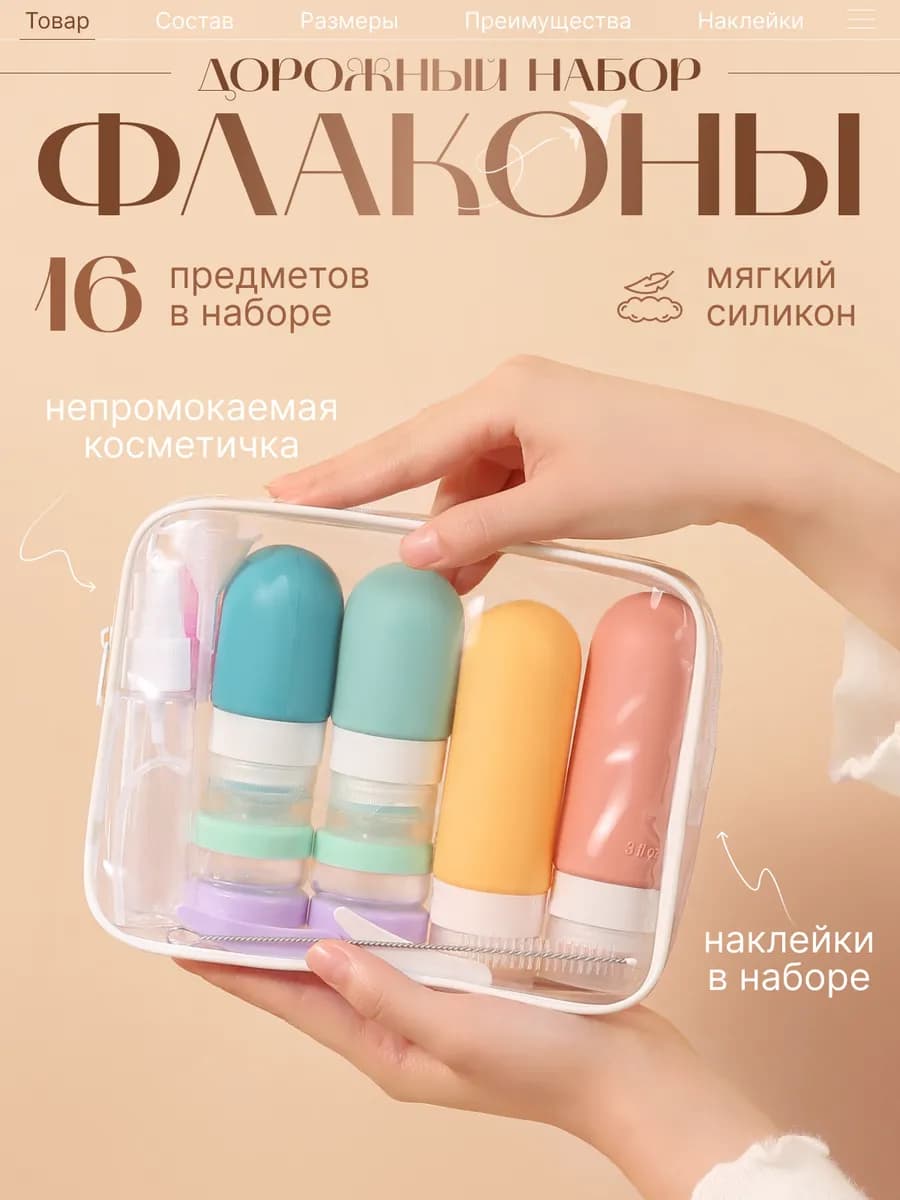 Дорожный набор флаконов