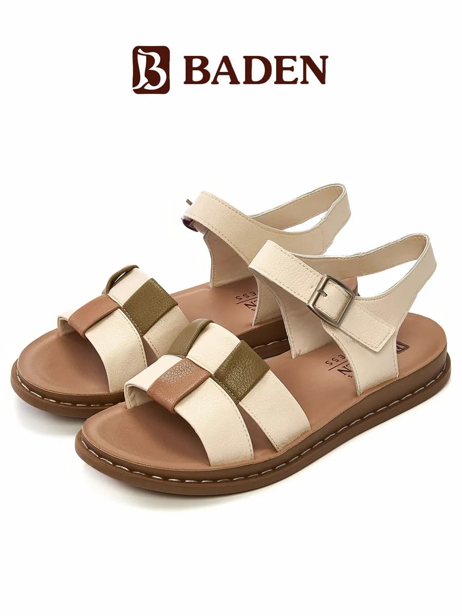 Босоножки натуральная кожа без каблука - фото 1