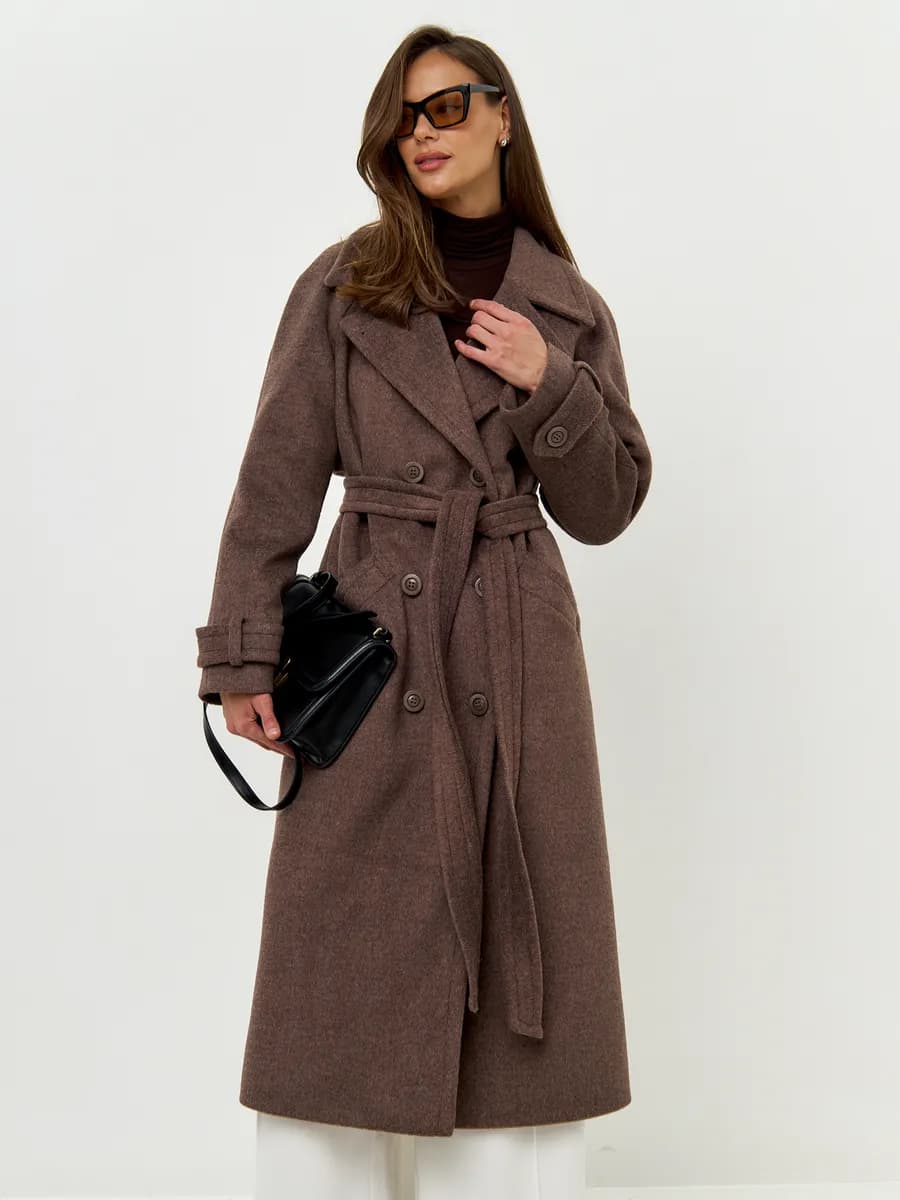 Пальто зимнее длинное утепленное оверсайз