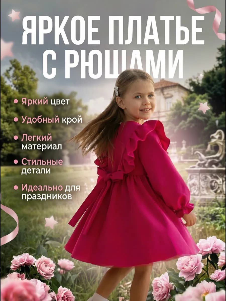 Платье праздничное нарядное для девочек