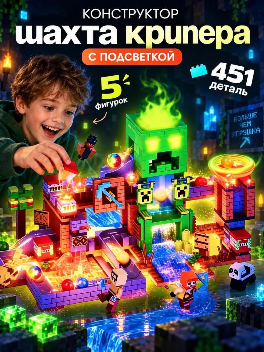 Конструктор Minecraft Шахта Крипера