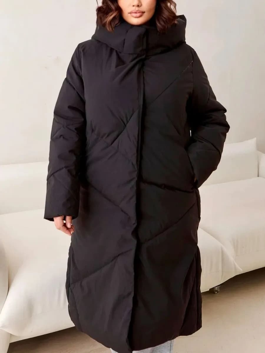 Пуховик зимний оверсайз большие размеры