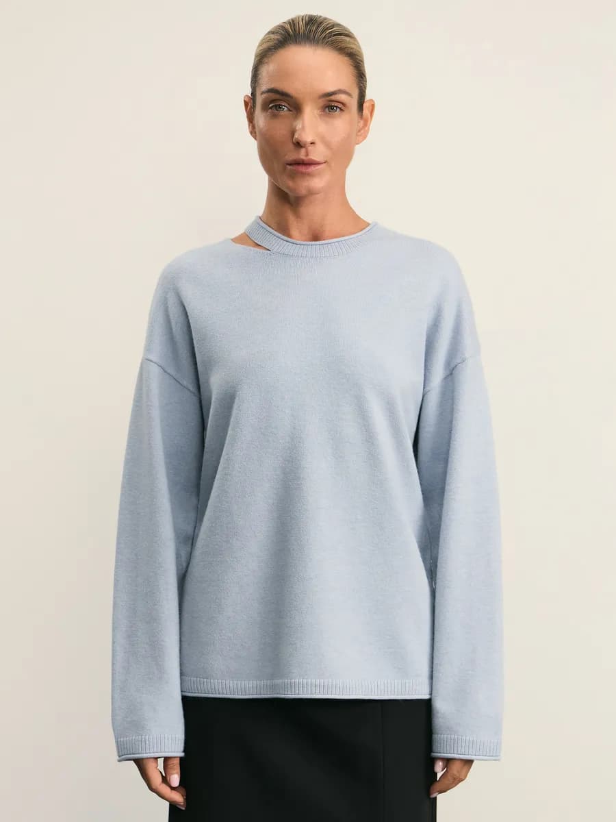 Джемпер оверсайз трикотажный из вискозы - фото 1