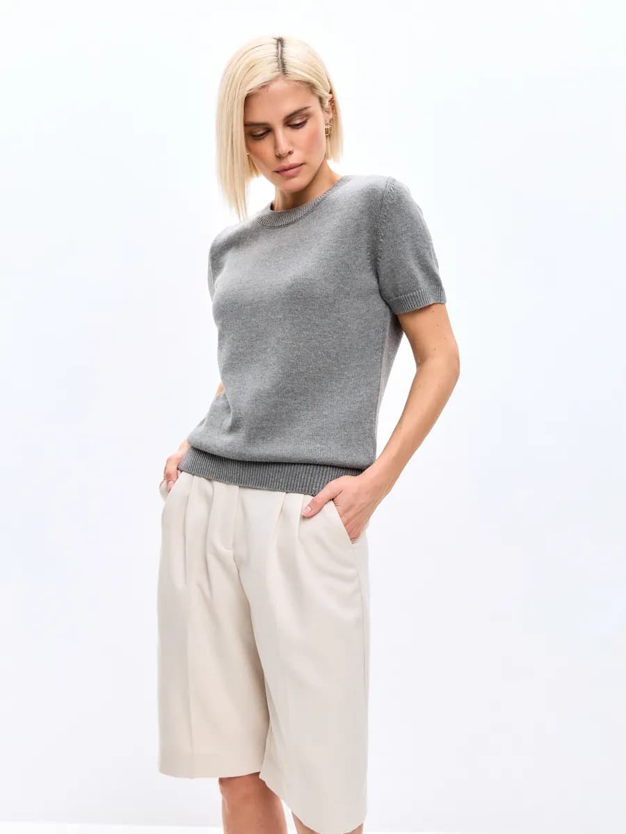 Джемпер с коротким рукавом - фото 1