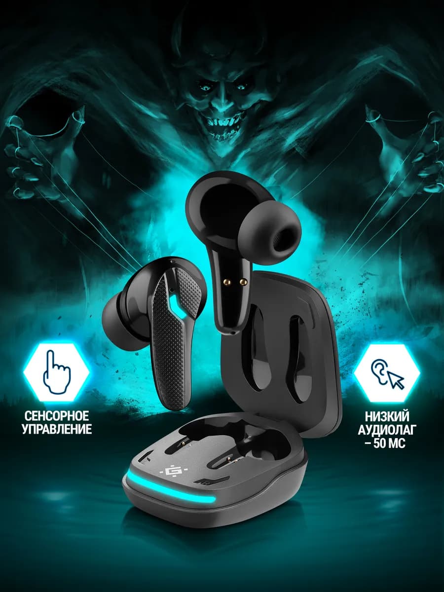 Наушники беспроводные для телефона CyberDots 285 черный