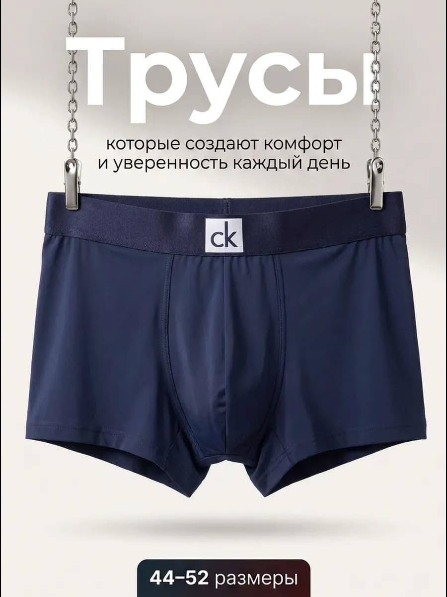 Бесшовные трусы боксеры модал невесомые Calvin Klein