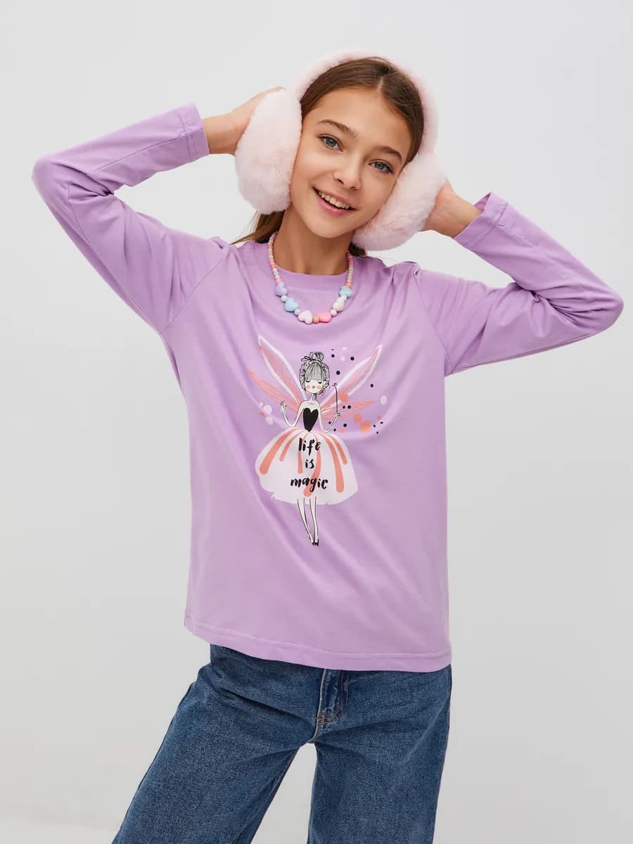 Футболка с длинным рукавом лонгслив хлопок