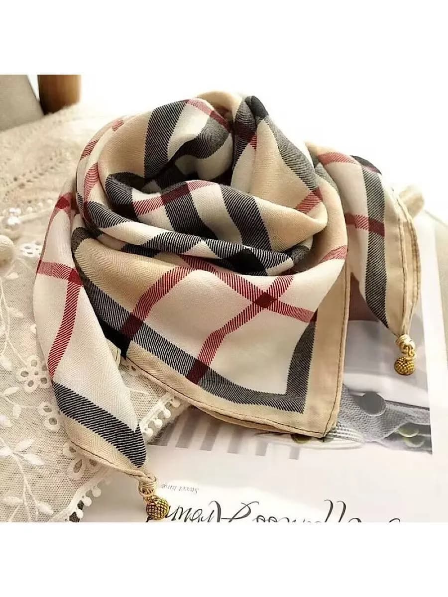 Платок на голову и шею осенний