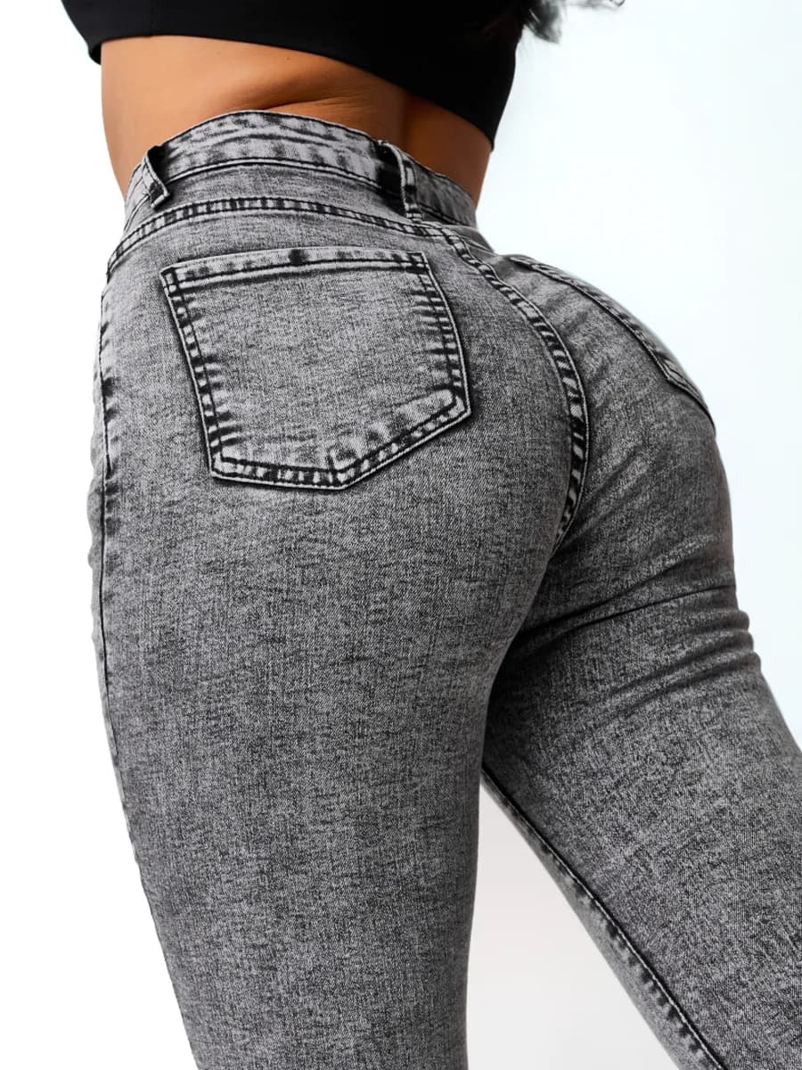 Джинсы скинни с высокой посадкой большие размеры стрейч