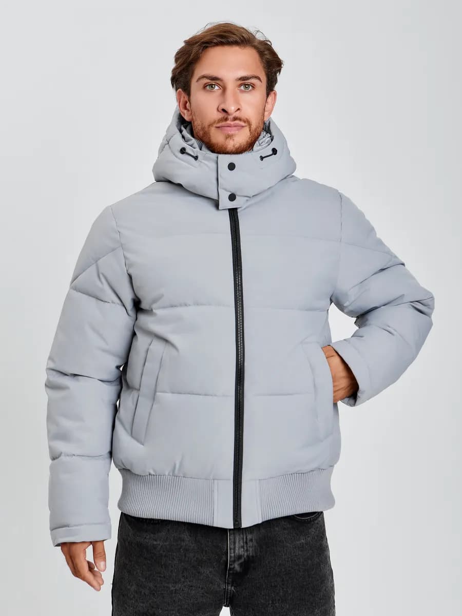 Куртка зимняя короткая с капюшоном