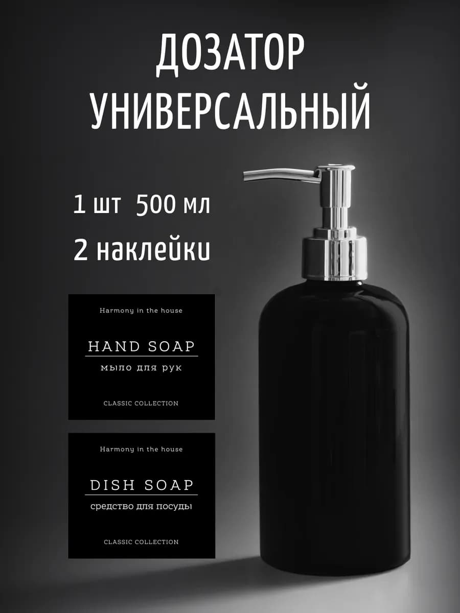Флакон с дозатором для жидкого мыла и моющих средств